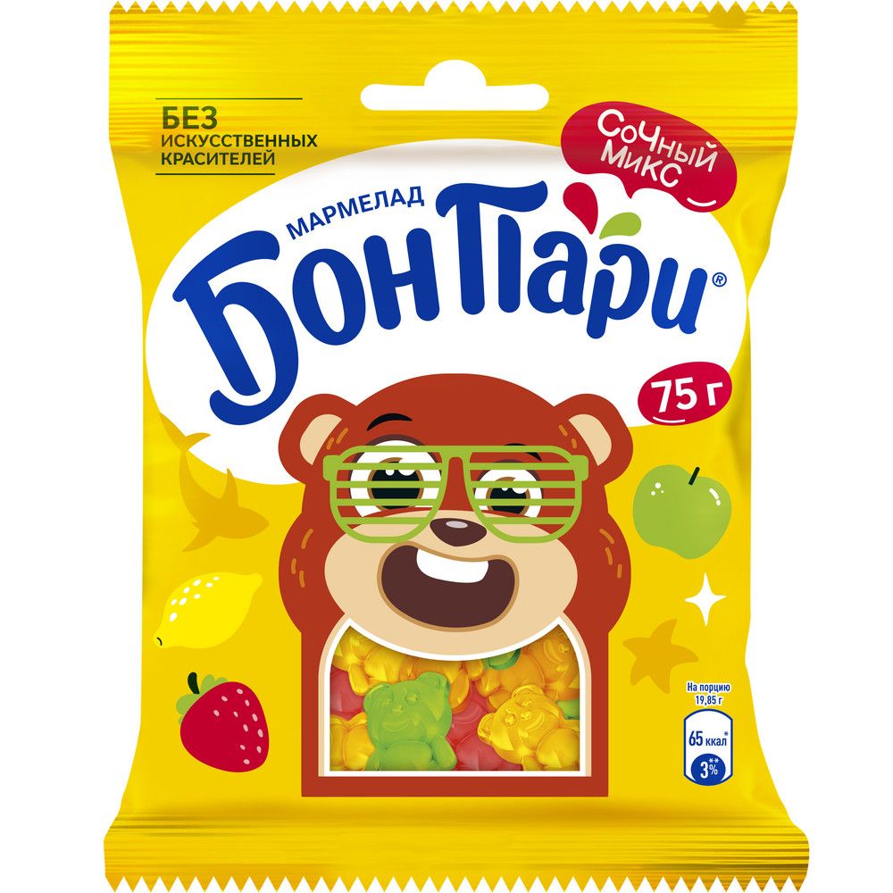 картинка Бон Пари Мармелад ЗАБАВНЫЙ МЕДВЕЖОНОК 75гр от нашего магазина