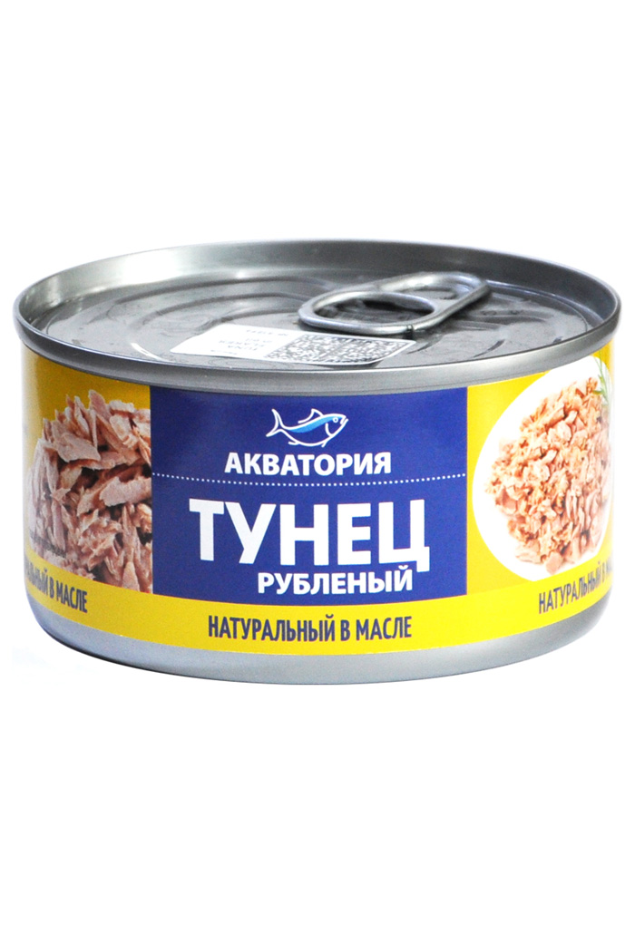 картинка Акват Филе Тунца Рубленое В МАСЛЕ полосатого 185гр жб от нашего магазина