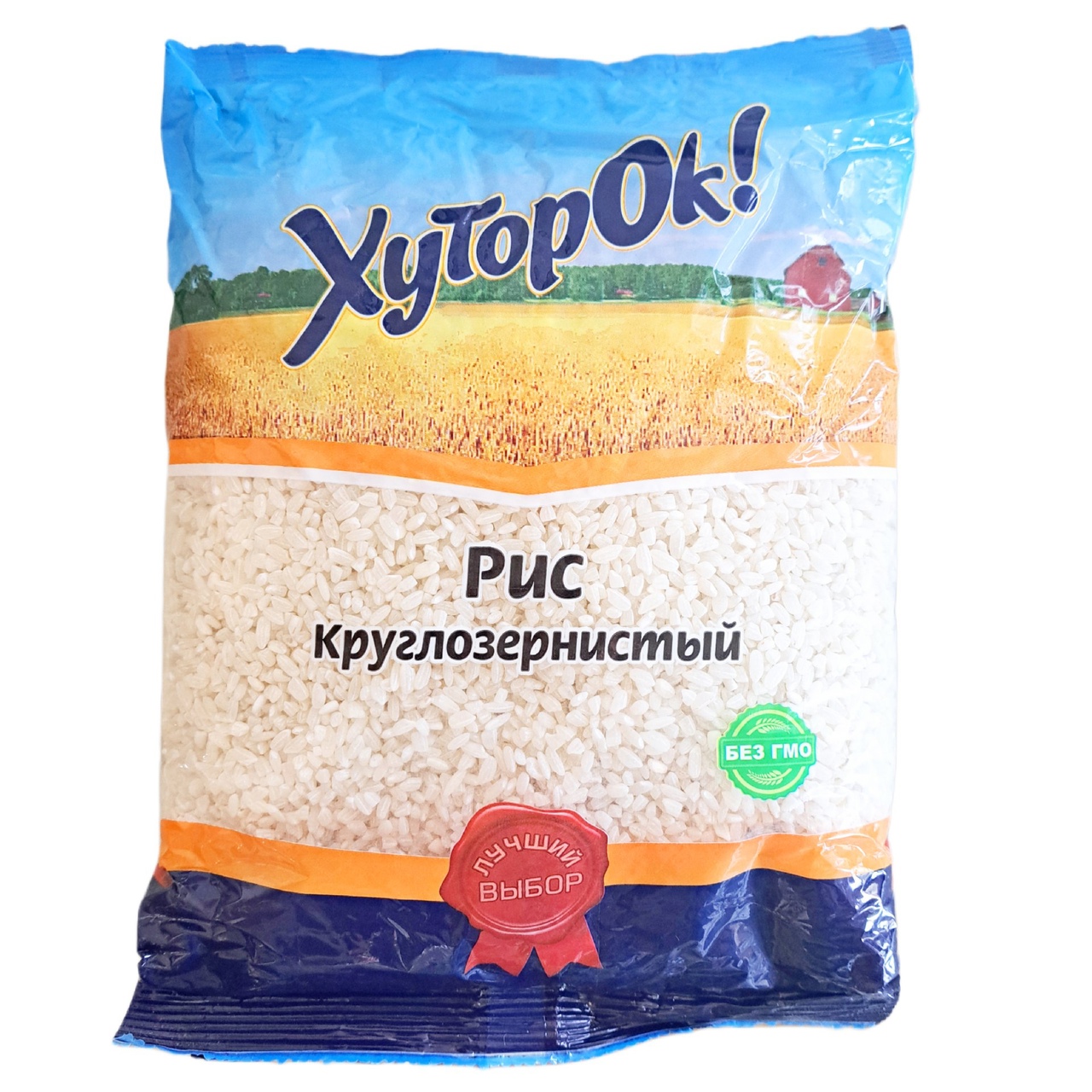 картинка Хуторок Рис Круглый крупа 900г от нашего магазина