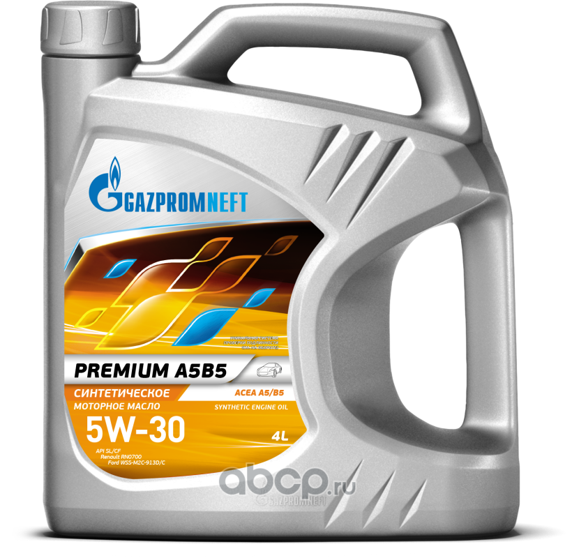 картинка Газпромнефть Масло ДВС 5W30 Premium A5B5 SL/CF A5/B5 4 л от нашего магазина