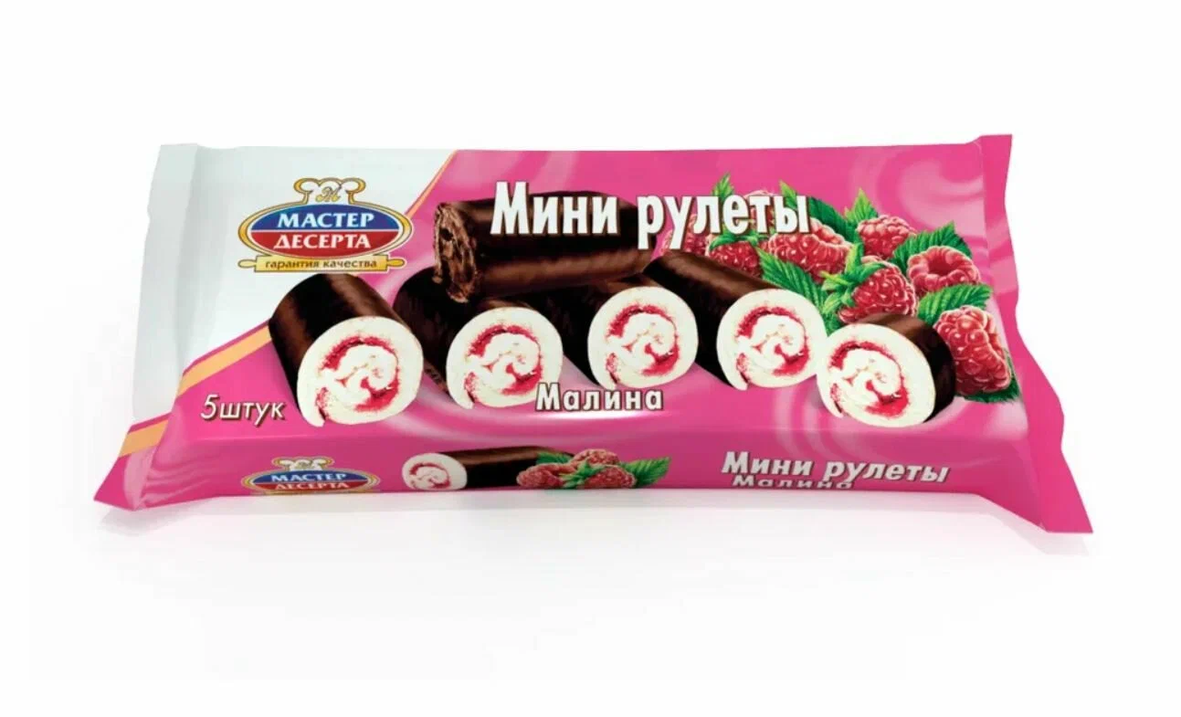 картинка Мас Дес Мини рулеты МАЛИНА 175гр от нашего магазина