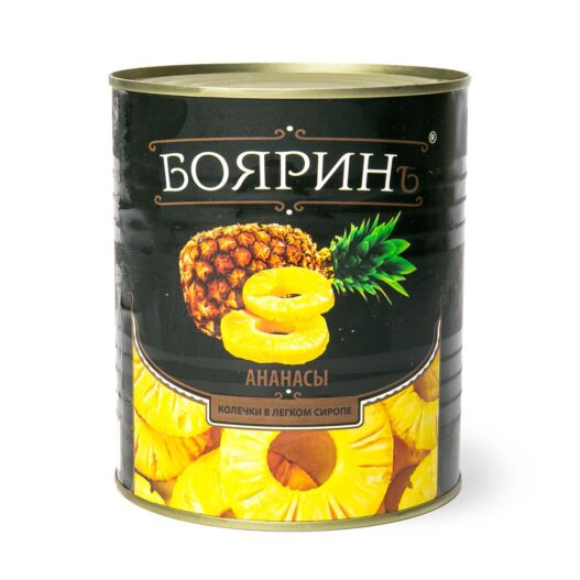 картинка Боярин Ананасы КОЛЬЦА 580мл жб от нашего магазина