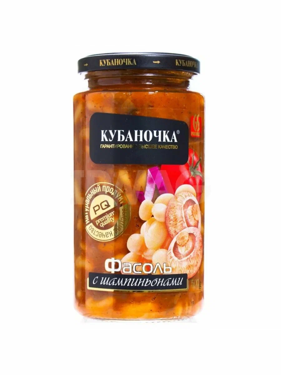 картинка Кубан Фасоль с ШАМПИНЬОНАМИ 370гр Мал от нашего магазина