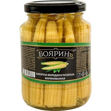 картинка Боярин Кукуруза ПОЧАТКИ 370мл Стекло от нашего магазина