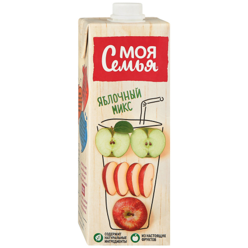 картинка Моя Семья ЯБЛОЧНЫЙ МИКС 0,95л нектар от нашего магазина