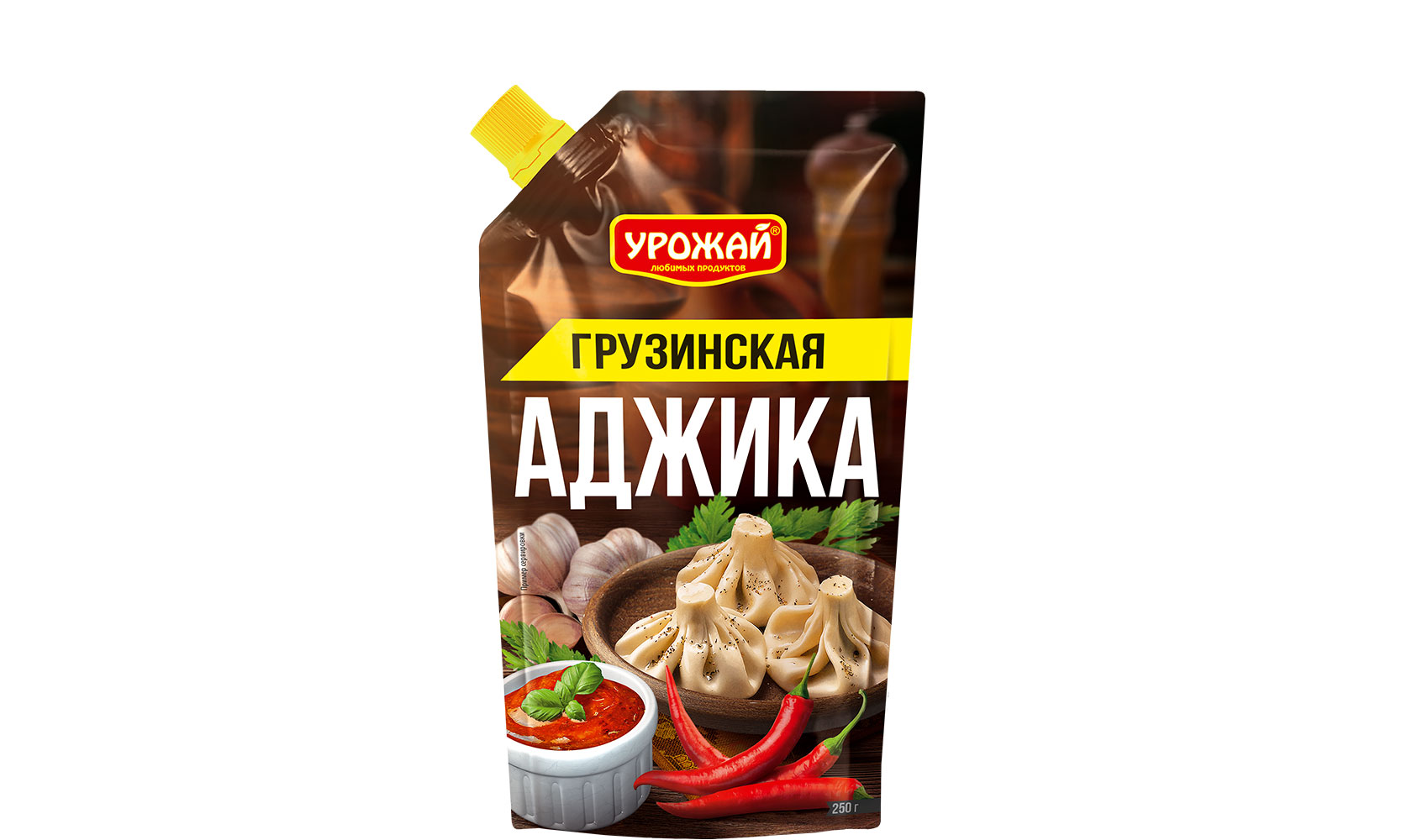 картинка Урожай  ГРУЗИНСКАЯ АДЖИКА (0,250г.) дой-пак от нашего магазина
