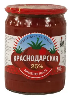 картинка Краснодарская Томатная паста Стекло 500гр от нашего магазина