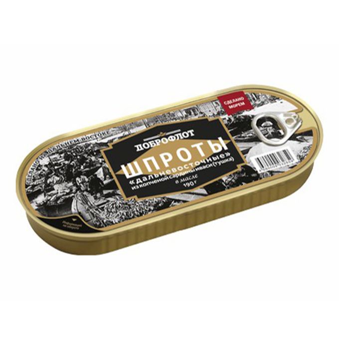 картинка Доброфлот Шпроты в масле 175г. ОВАЛ от нашего магазина