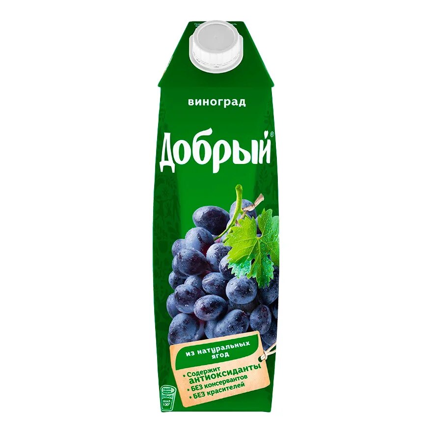 картинка Добрый Виноград 1л ТЕТРАПАК КАРТОН Нектар от нашего магазина