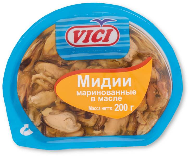 картинка Вичи Мидии маринованные в масле 200гр от нашего магазина