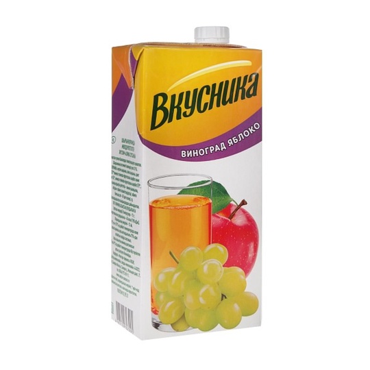 картинка Вкусника ВИНОГРАД ЯБЛОКО 0,95л напиток сокосодержащий от нашего магазина