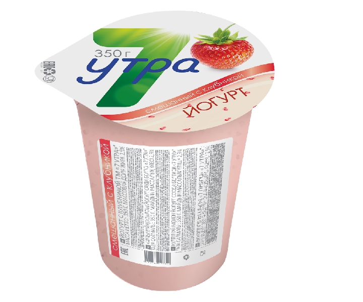 картинка Семь Йогурт КЛУБНИКА 2,5% 350гр от нашего магазина
