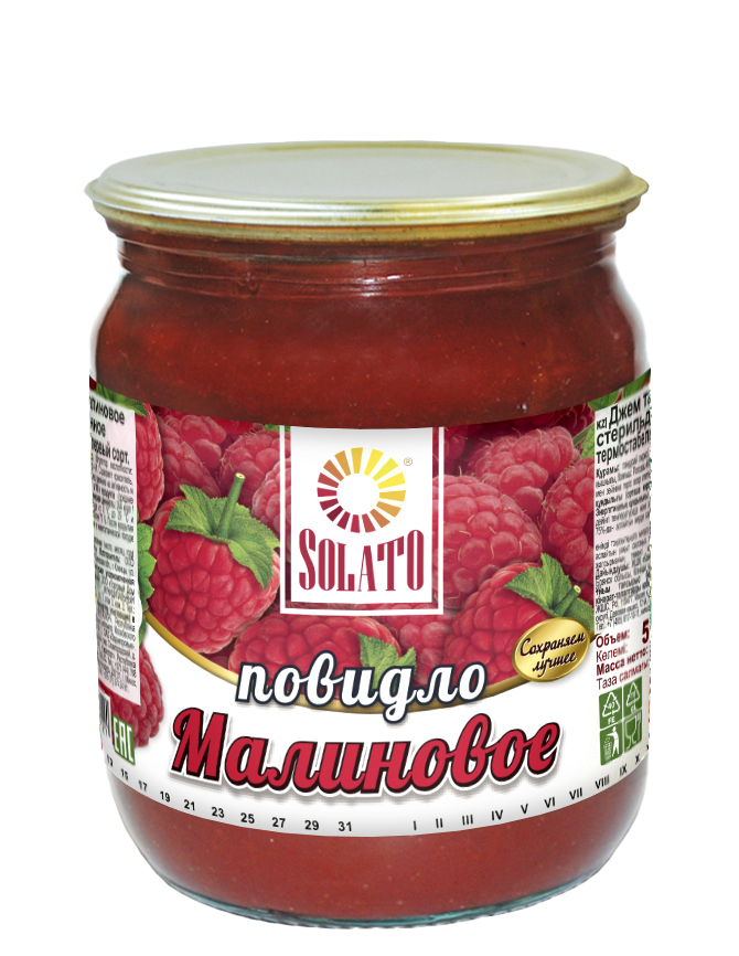 картинка Солато Повидло МАЛИНА 600гр Стекло от нашего магазина