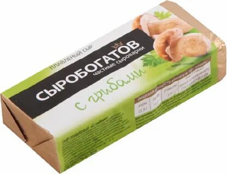 картинка СЫРОБОГАТ 80гр ГРИБЫ 50% сыр плавлен МАЛ от нашего магазина