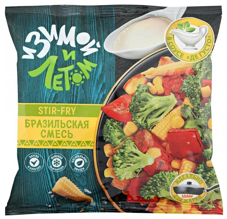 картинка Бразильская с соусом смесь овощная 400г Зимой и летом от нашего магазина