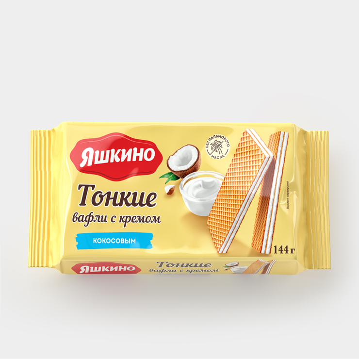 картинка Яшкино Вафли Тонкие КОКОС 144гр от нашего магазина