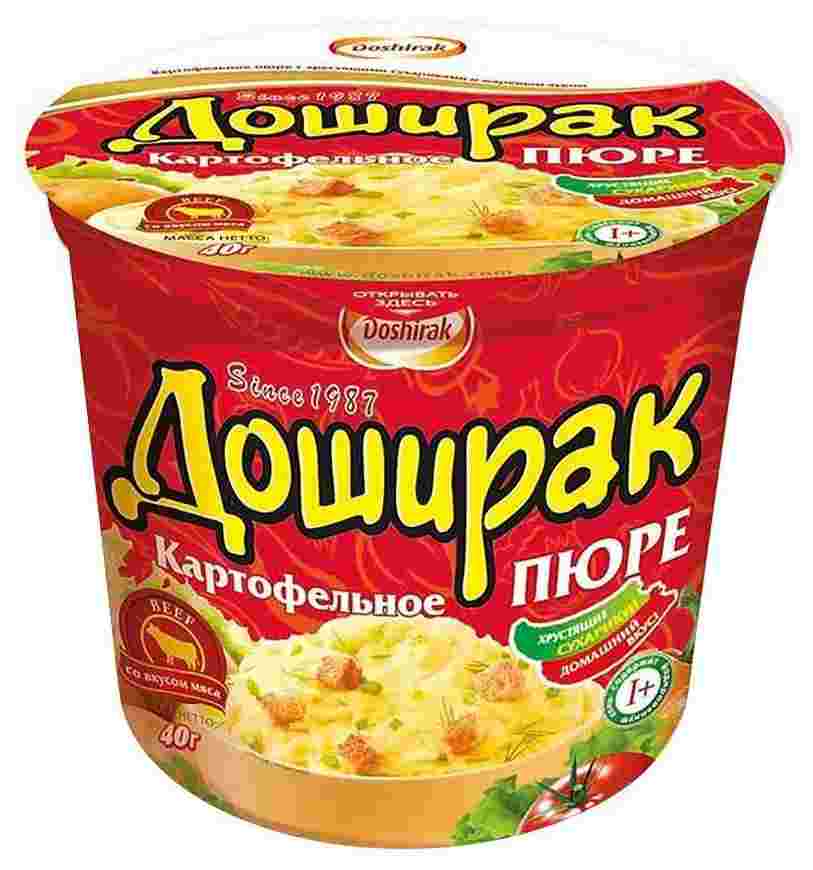 картинка Доширак ПЮРЕ со вкус МЯСА стакан  40гр от нашего магазина