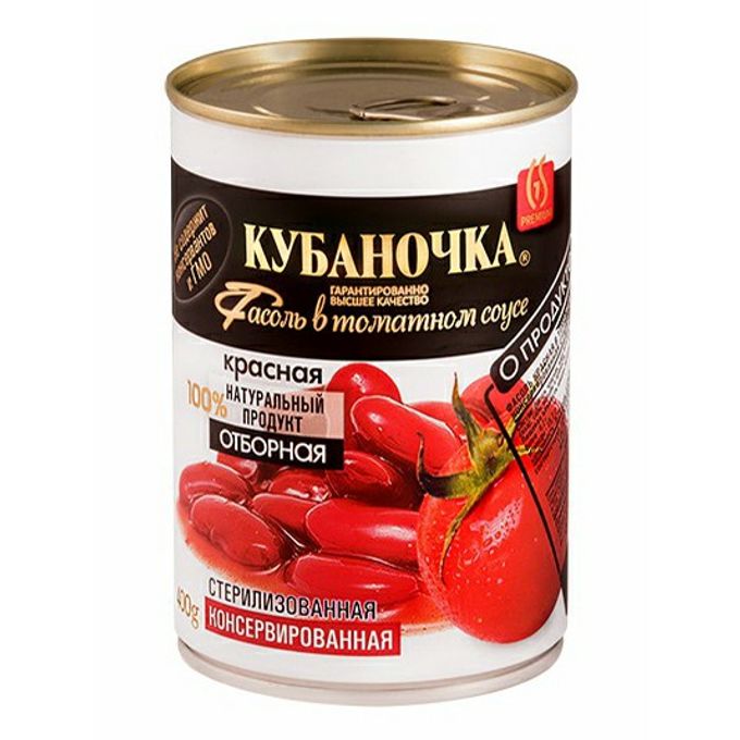 картинка Кубан Фасоль КРАСНАЯ ТОМАТ 400г жб от нашего магазина