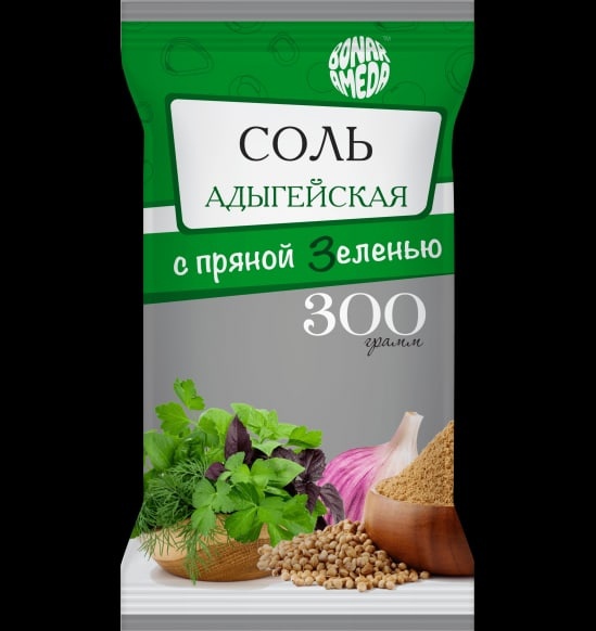 картинка Соль Адыгейская  КАВКАЗКАЯ с зеленью 300г БонАрамеда от нашего магазина