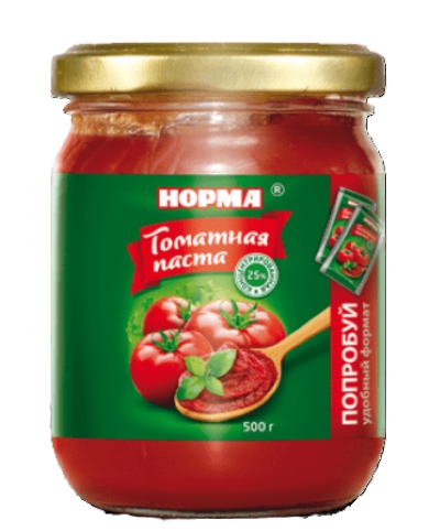 картинка Норма Томатная паста 25% СТЕКЛО 500мл от нашего магазина