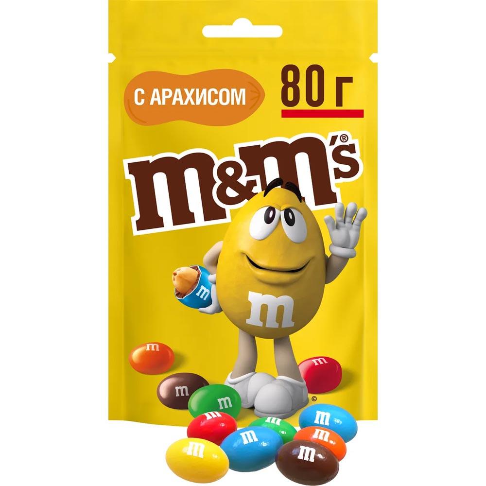 картинка МэндМс M&M's АРАХИСОМ Драже 80гр от нашего магазина