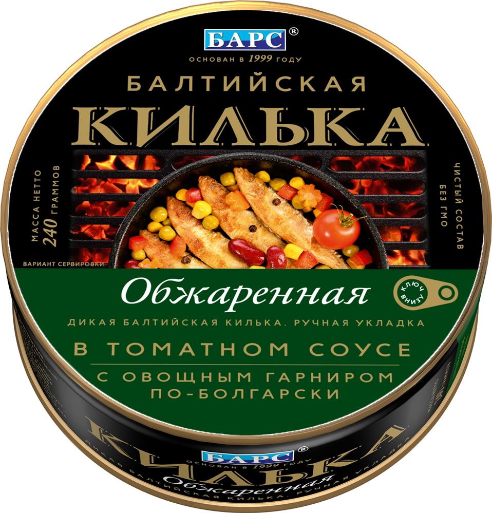 картинка Барс Килька ПО-БОЛГАРСКИ с овощ гарниром 240гр от нашего магазина