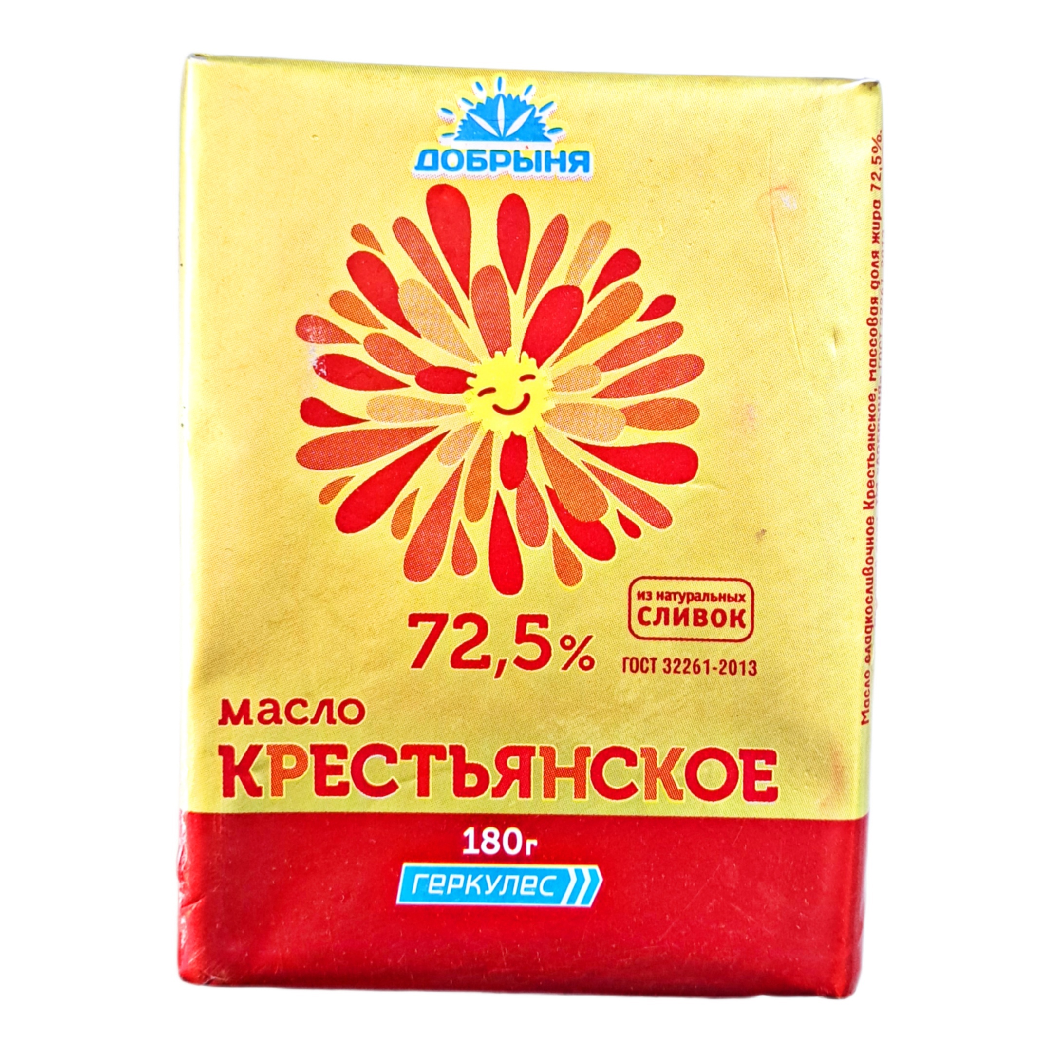 картинка Добрыня  72,5% Масло сладкосливочное 180гр от нашего магазина
