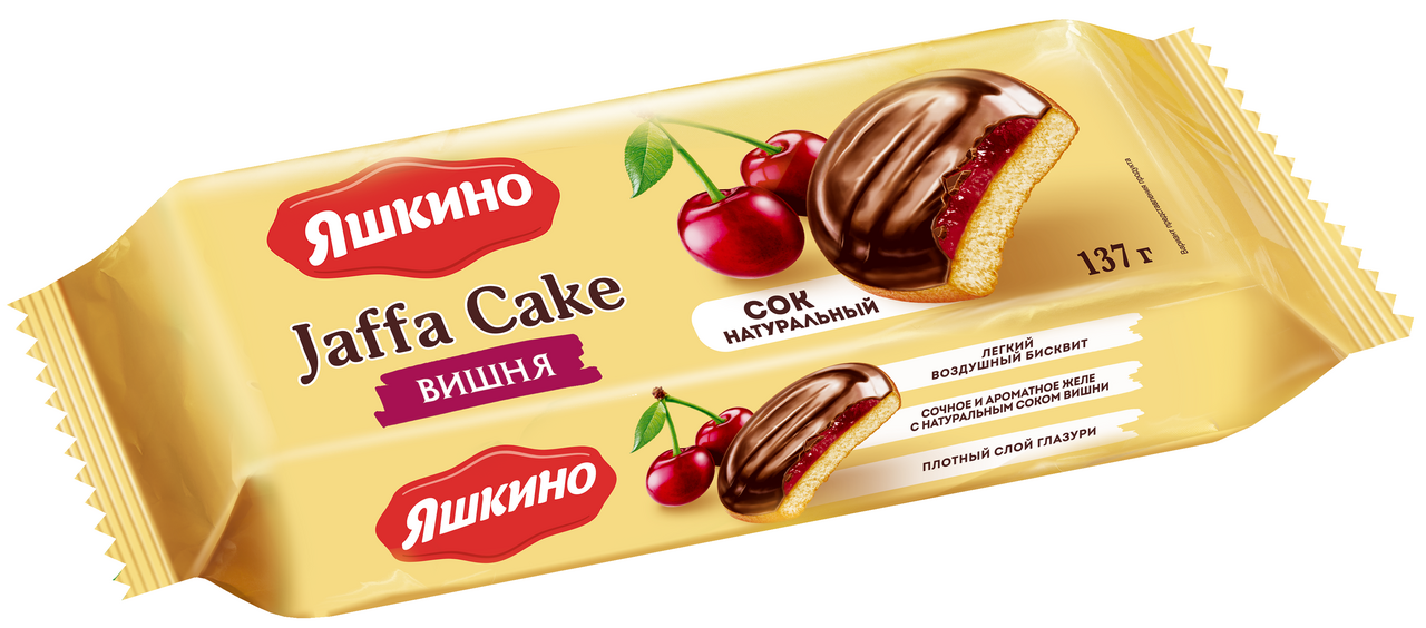 картинка Яшкино Печенье Сдобное ВИШНЯ 137гр от нашего магазина