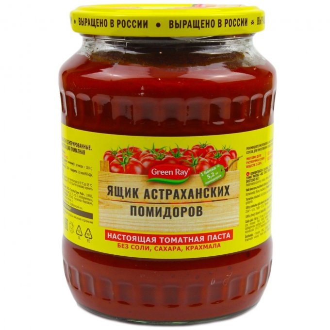 картинка Ящик астраханских помидор томатная паста 25% (490г) от нашего магазина