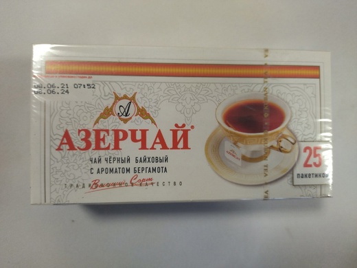 картинка Азерчай ПАКЕТ Бергамот черный (25) от нашего магазина