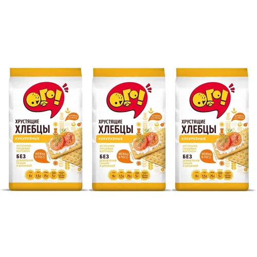 картинка Ого Хлебцы КУКУРУЗНЫЕ 75гр от нашего магазина