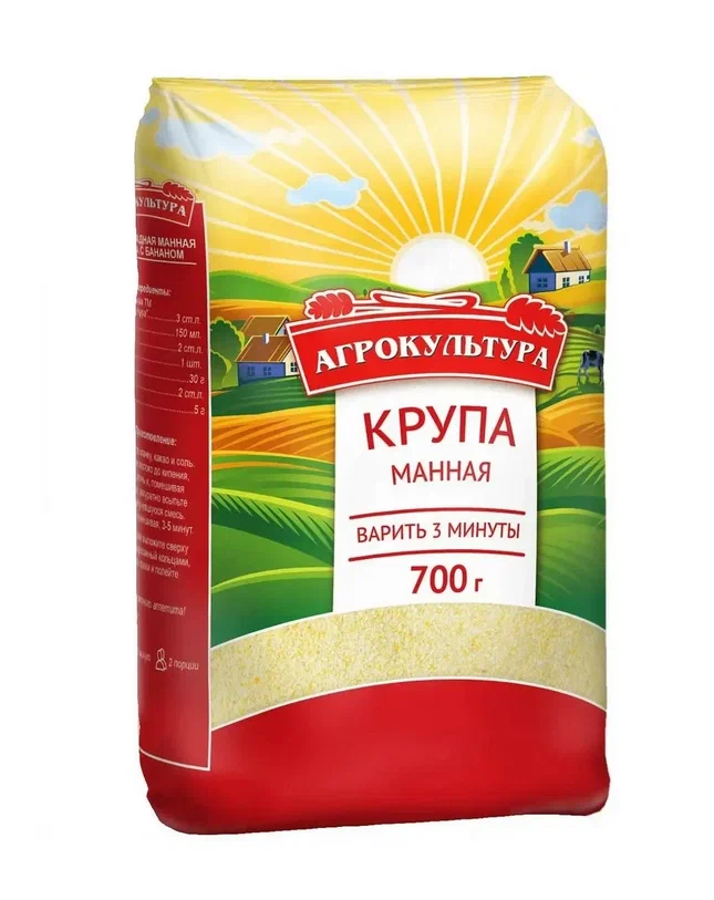 картинка  Агрокульт Манная крупа 700гр от нашего магазина