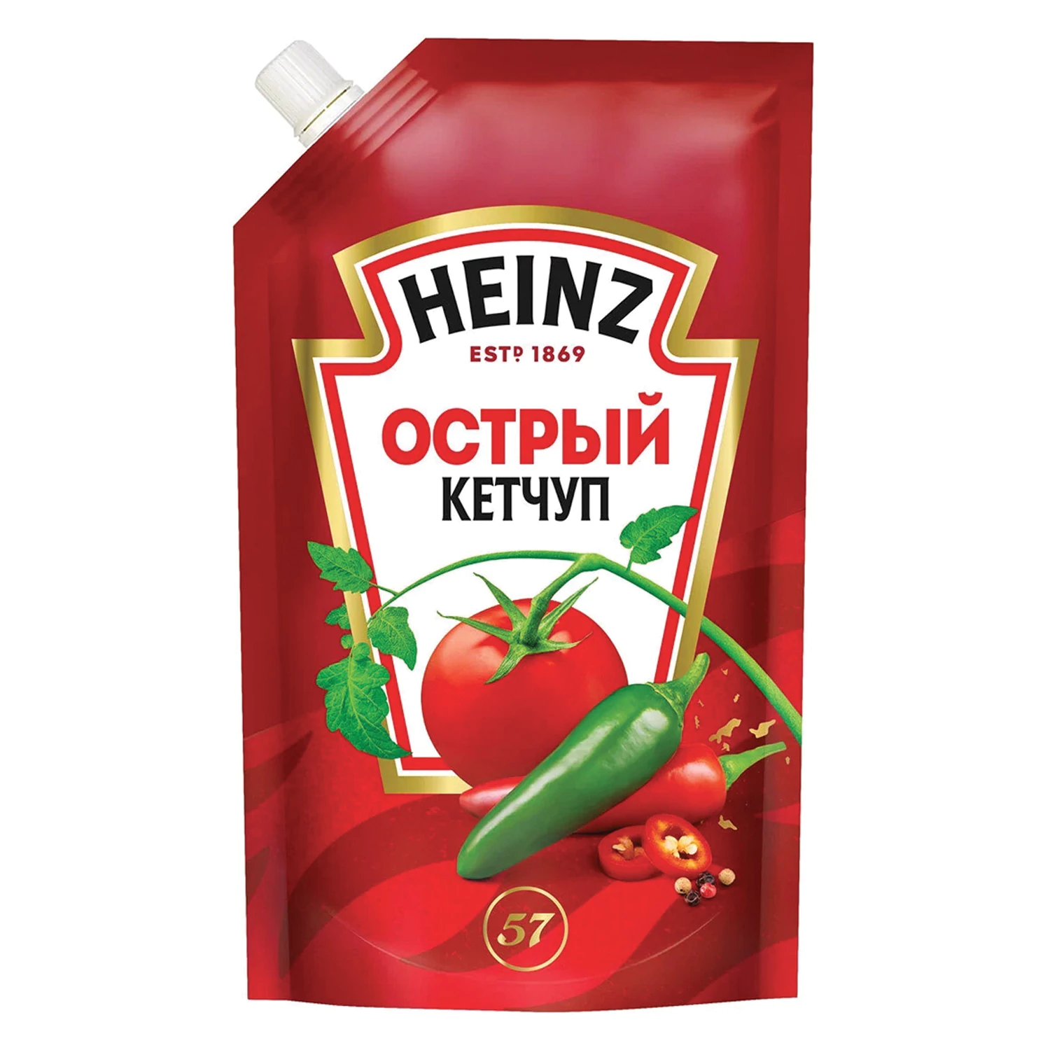 картинка Хайнц Кетчуп ОСТРЫЙ 320гр дой пак от нашего магазина