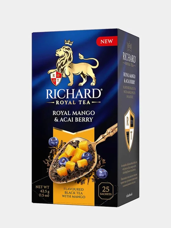 картинка Ричард ПАКЕТ Mango Acai Berry Манго Ягоды Асаи Черный 25шт от нашего магазина