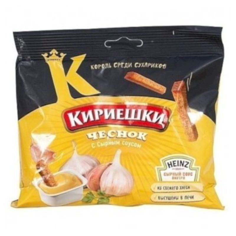 картинка Кириешки ЧЕСНОК СЫР соус Сухарики 60гр от нашего магазина