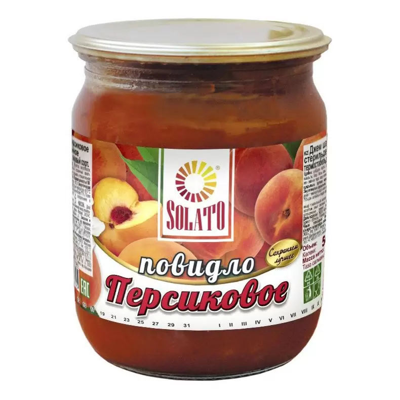 картинка Солато Повидло ПЕРСИК 600гр Стекло от нашего магазина