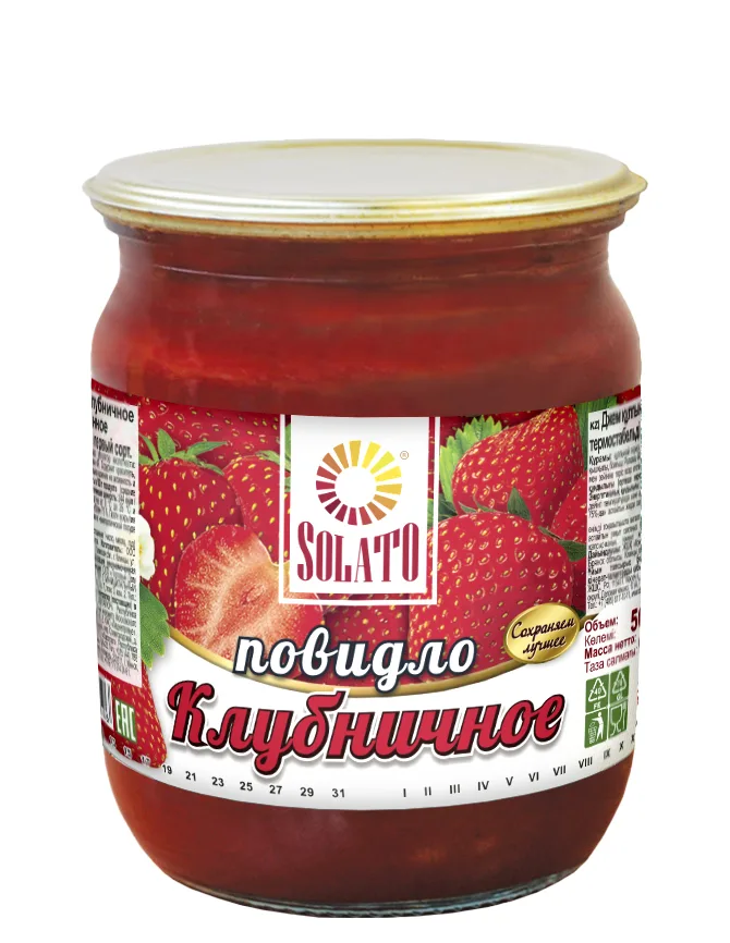 картинка Солато Повидло КЛУБНИКА 600гр Стекло от нашего магазина