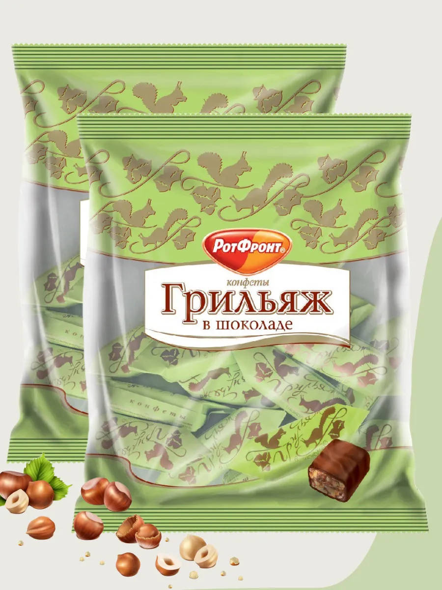 картинка  Рот Грильяж ГЛАЗУРЬ 200гр фас ШТУЧНЫЙ от нашего магазина