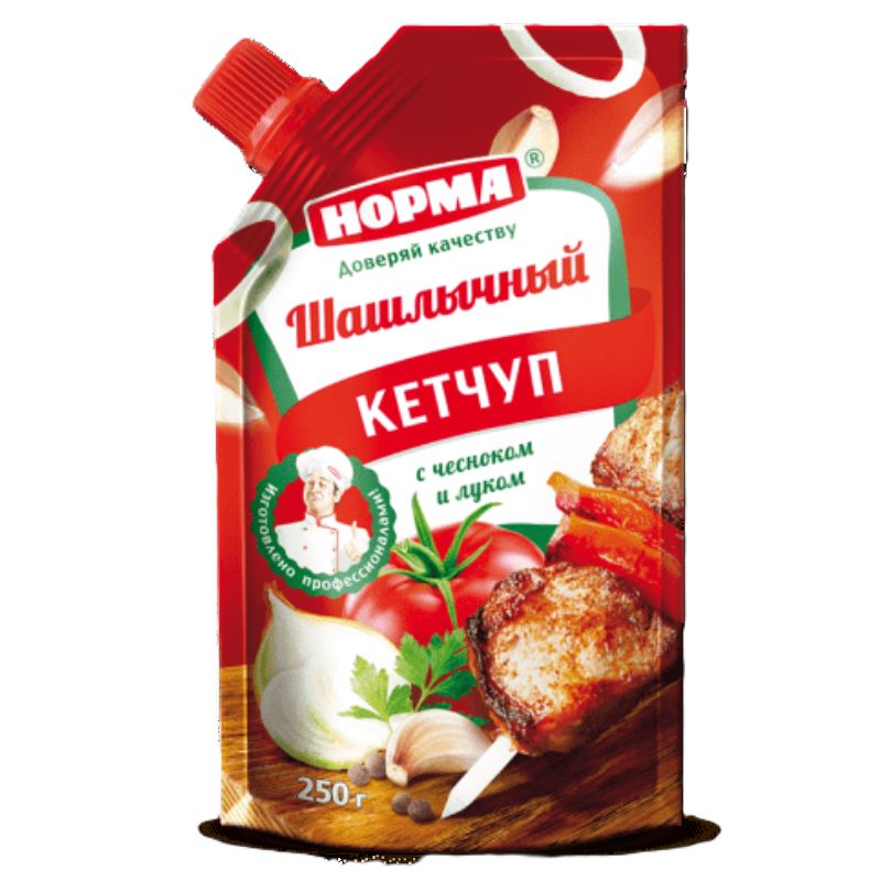 картинка Норма Кетчуп ШАШЛЫЧНЫЙ 250гр Дой пак от нашего магазина