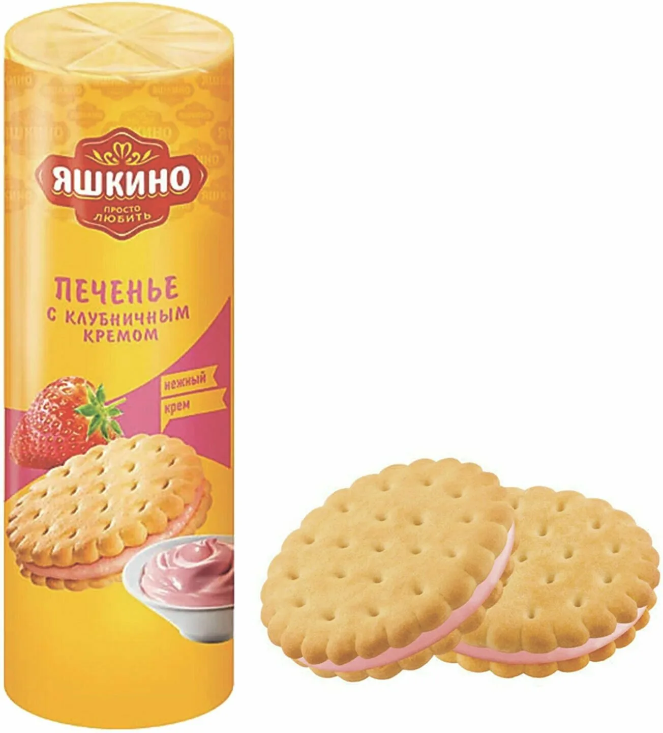 картинка Яшкино Печенье Затяжное КЛУБНИКА 190гр от нашего магазина
