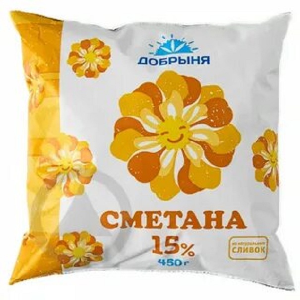 картинка Добрыня СМЕТАНА 15% 400г  от нашего магазина