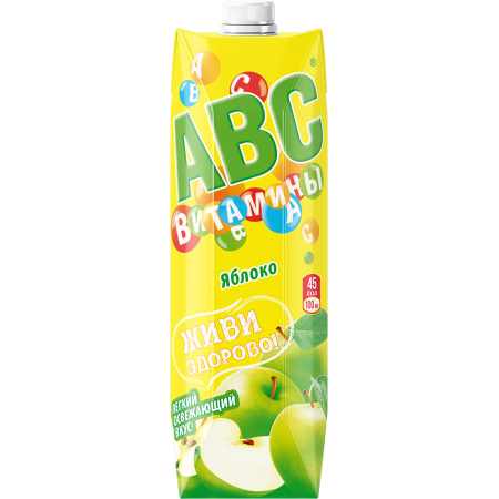 картинка АВС ЯБЛОКО ВИТАМИНЫ нектар 1л от нашего магазина