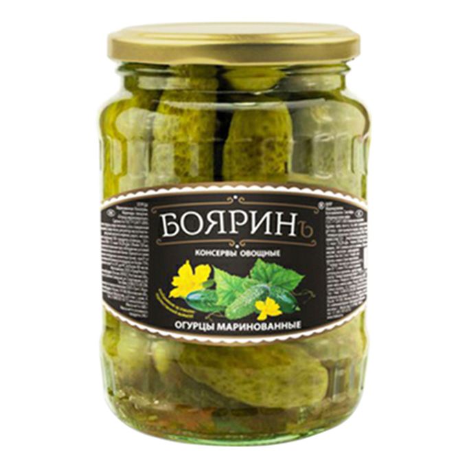 картинка Боярин Огурцы маринованные 720мл Стекло от нашего магазина