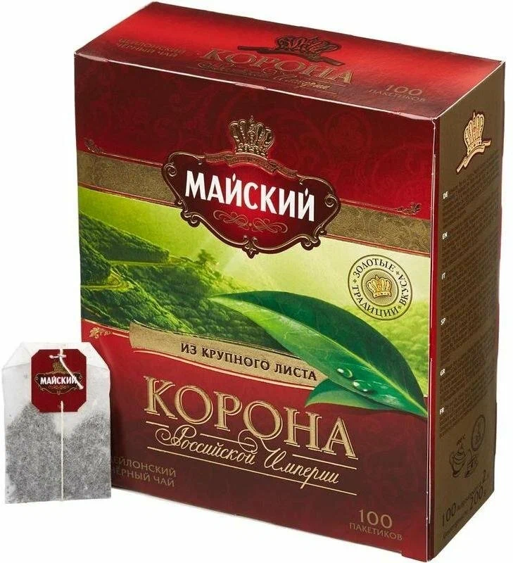 картинка Майский КРИ 100 пакетиков чай Большая от нашего магазина