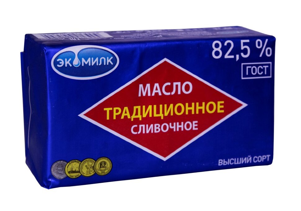картинка Экомилк Масло 82,5% Сливочное 180гр от нашего магазина