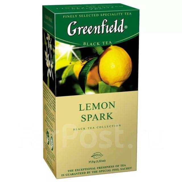 картинка Гринфилд ПАКЕТ Lemon Spark Черный Лимон 25шт от нашего магазина