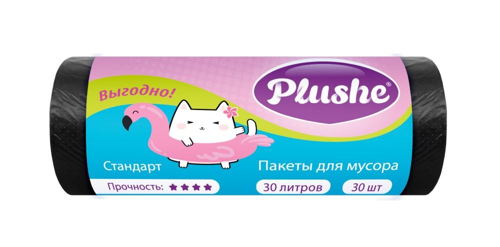 картинка Плюше Мусорный пакет 30 л (30шт) от нашего магазина