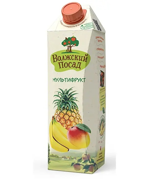 картинка Волжский Посад МУЛЬТИФРУКТ 1 л нектар от нашего магазина