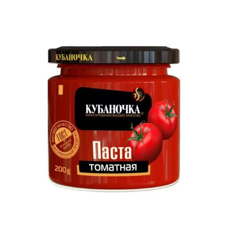 картинка Кубан Томатная СТЕКЛО МАЛЕНЬКАЯ паста 200гр от нашего магазина