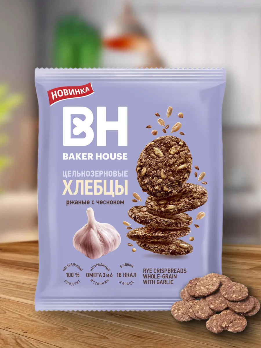 картинка ВН Хлебцы РЖАНЫЕ Чеснок 50гр от нашего магазина